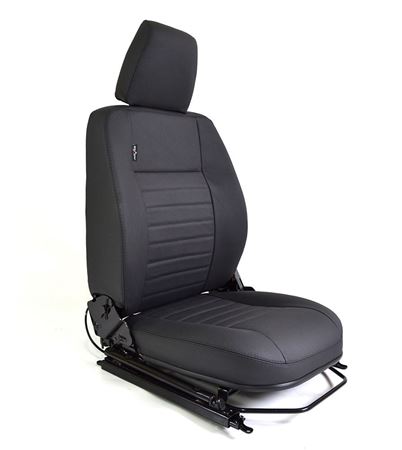 Front Seat Pair Heated Black Leather Black Stitch - EXT338BLH - Exmoor
